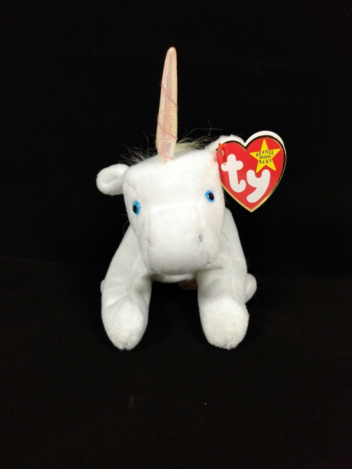 Ty Mystic Unicorn Beanie Baby-Iridescent Horn-Retired-