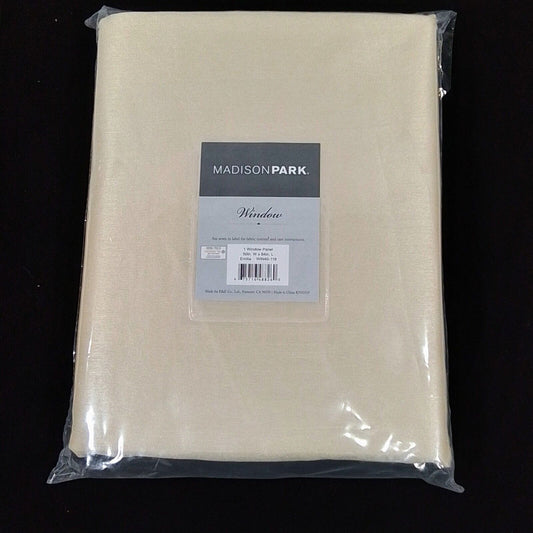 Madison Park Emilia Champagne Solid Twisted Tab Top Curtain 84"L Curtain (A33)