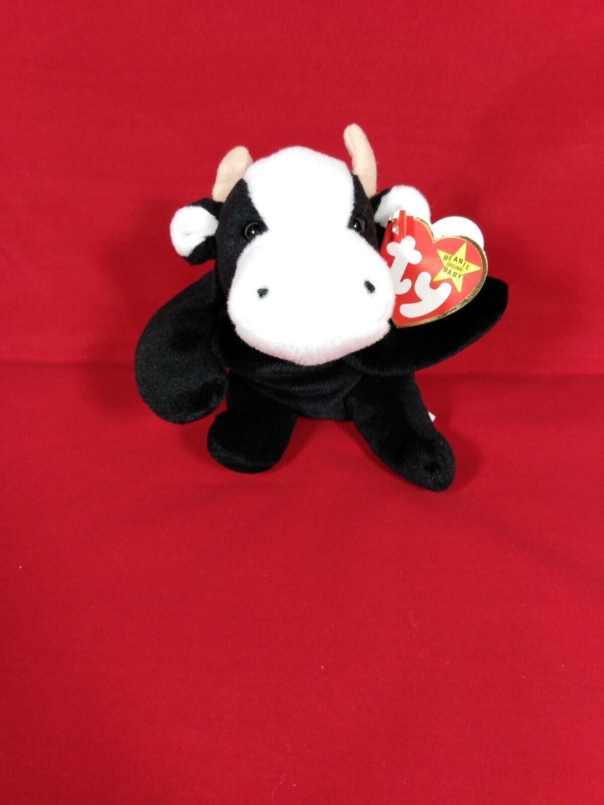 Ty Beanie Babies Daisy The Cow-Retired-With Case