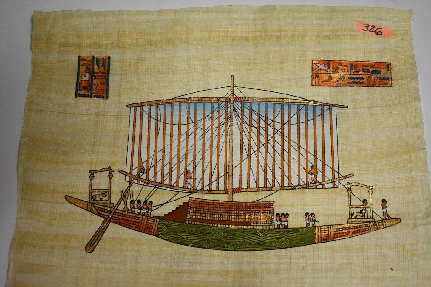 Bulk Wholesale Lot of 5 Hand Painted Egyptian Papyrus Paintings Ships from USA!