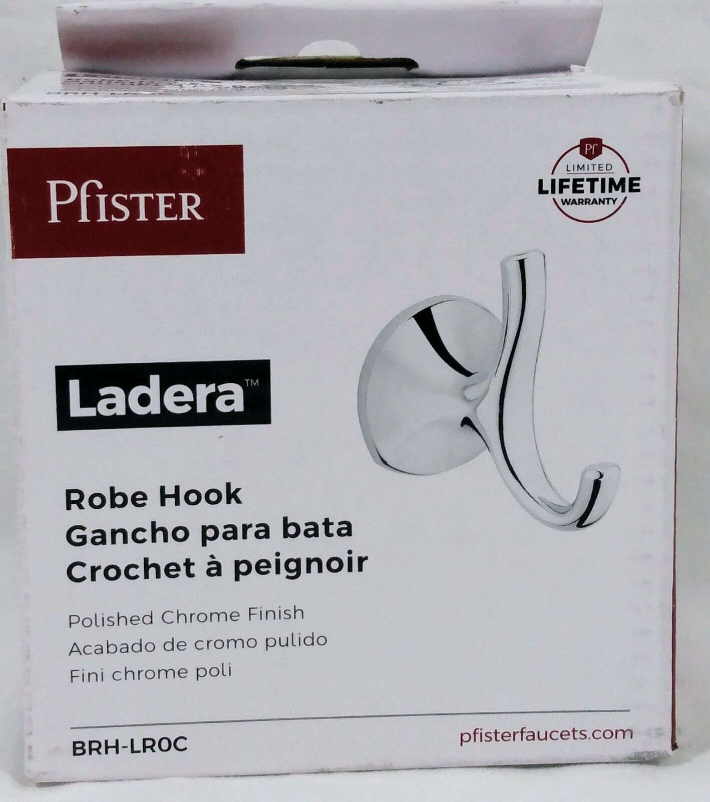 Pfister Ladera Robe Hook in Polished Chrome-BRH-KROC-!