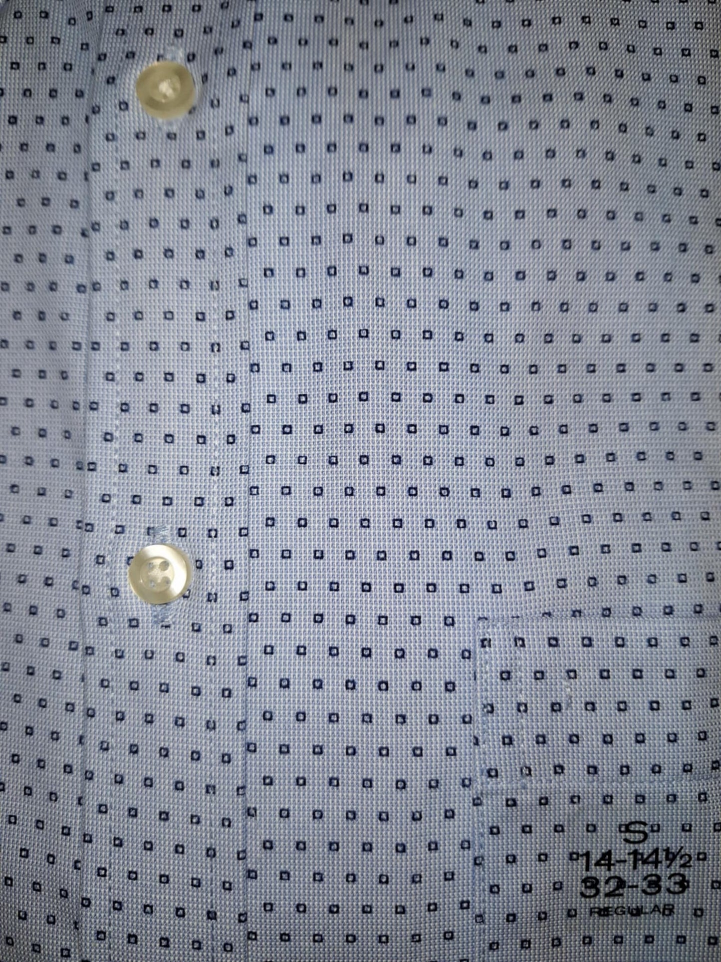 Men's Stafford Long Sleeve Oxford Dress Shirt - Navy Dash - Small - NWT
