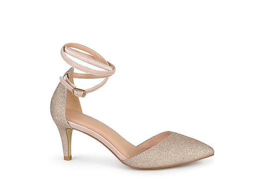 Women's Journee Collection Luela Pointed Toe Evening Pumps - Rose Gold - 8.5 - NIB