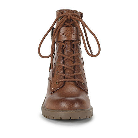 Women's Frye & Co Axel Stacked Heel Lace Up Boots - Brown - 9W - NIB