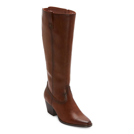 Frye & Co Selah Stacked Heel Cowboy Boot - Cognac - 9 - NIB