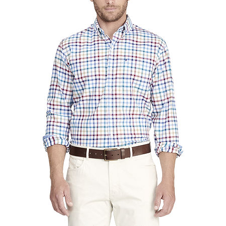 Men's Izod Classic Button Down Long Sleeve Dress Shirt - Rhododendron Small NWT