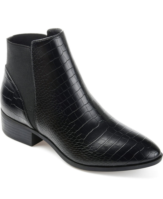 Women's Journee Collection Cerise Stacked Heel Ankle Boots - Black - 11 - NIB