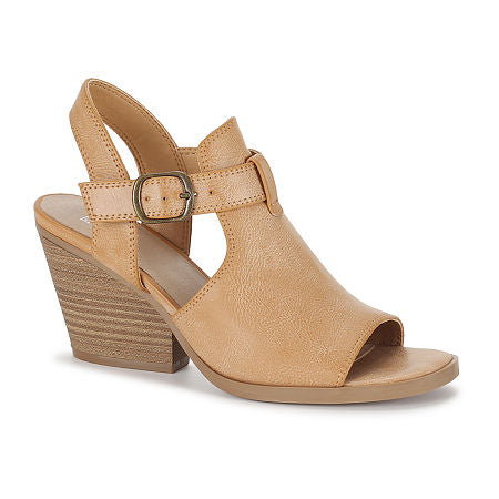 Women's Frye & Co Gaia Stacked Heel Sandals - Tan - 9 - NIB