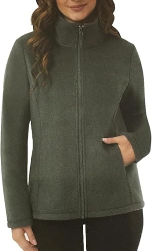 Women's 32 Degrees Heat Super Soft Full Zip Jacket - Green - M - NWT