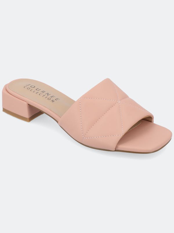 Women's Journee Collection Elidia Heeled Sandals - Blush - 9 - NWOB