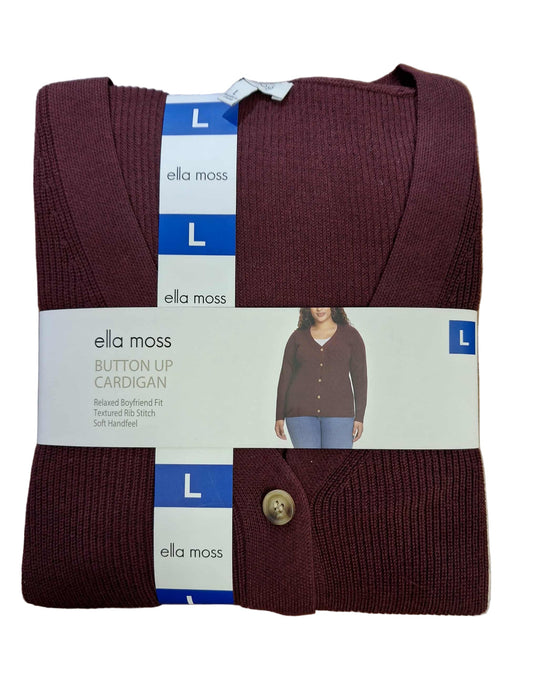 Ella Moss Women's Button Up Cardigan L NWT