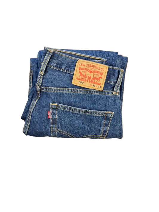 Levi's Men's 505 Regular Fit Jeans 29x34 Blue NWOT