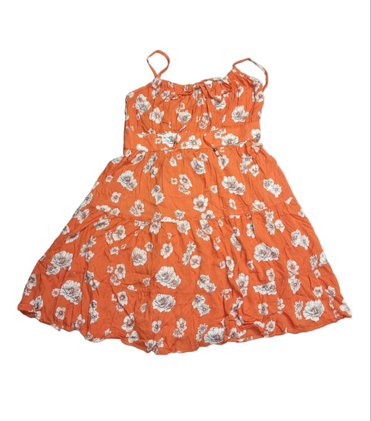 Angie Women's Floral Print Mini Sundress XL Orange NWT