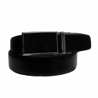 Men's JF J Ferrar Carbon Fiber Leather Belt - Black - Large (38/40) - NWT