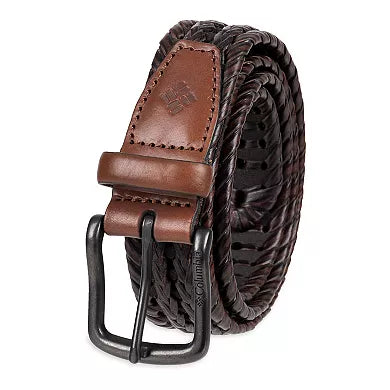 Men's Columbia Big & Tall 35mm Braided Belt - Brown & Tan - XL (42/44) - NWT