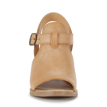 Women's Frye & Co Gaia Stacked Heel Sandals - Tan - 9 - NIB