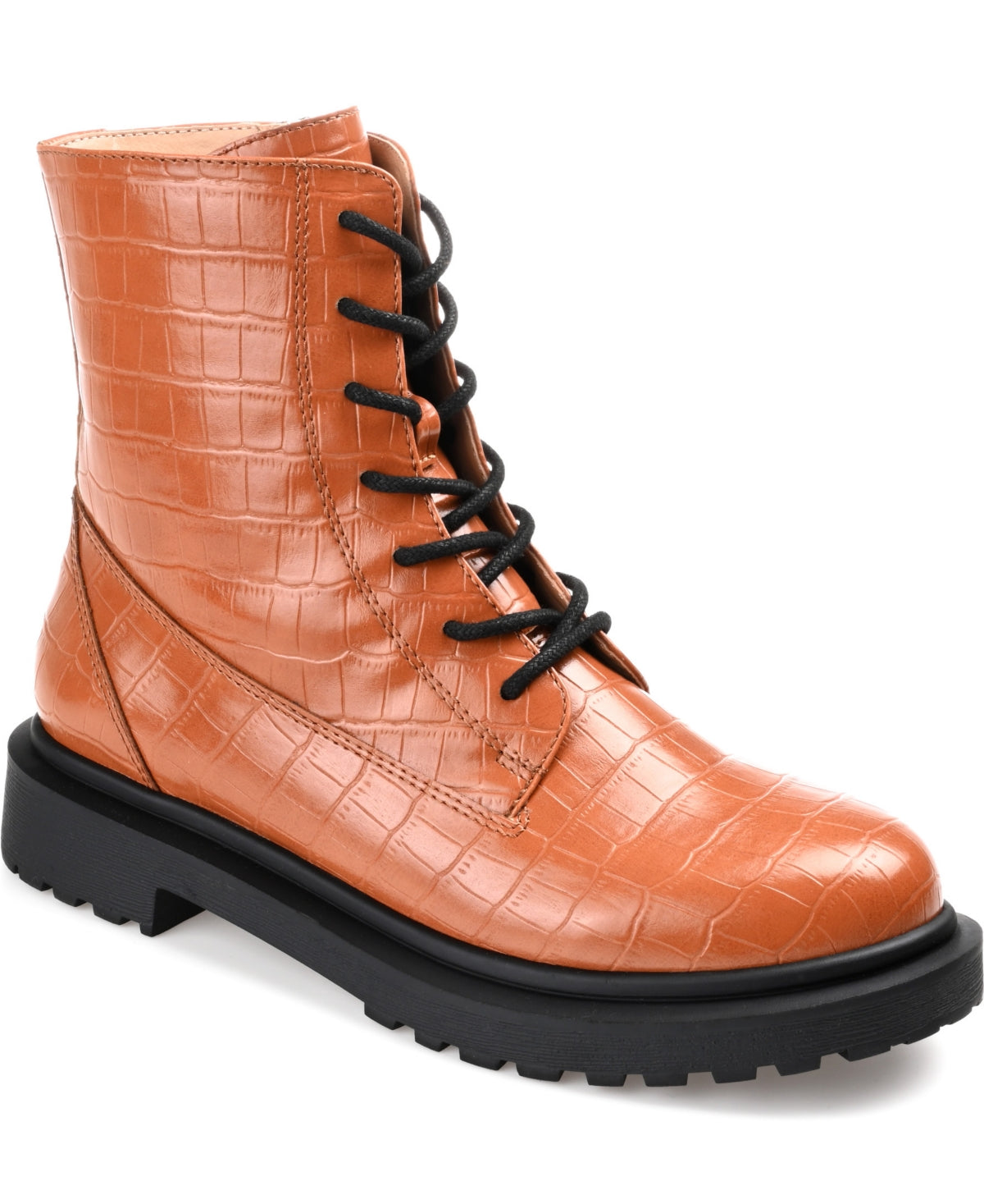 Women's Journee Collection Chandler Military Boots - Cognac - 9 - NIB