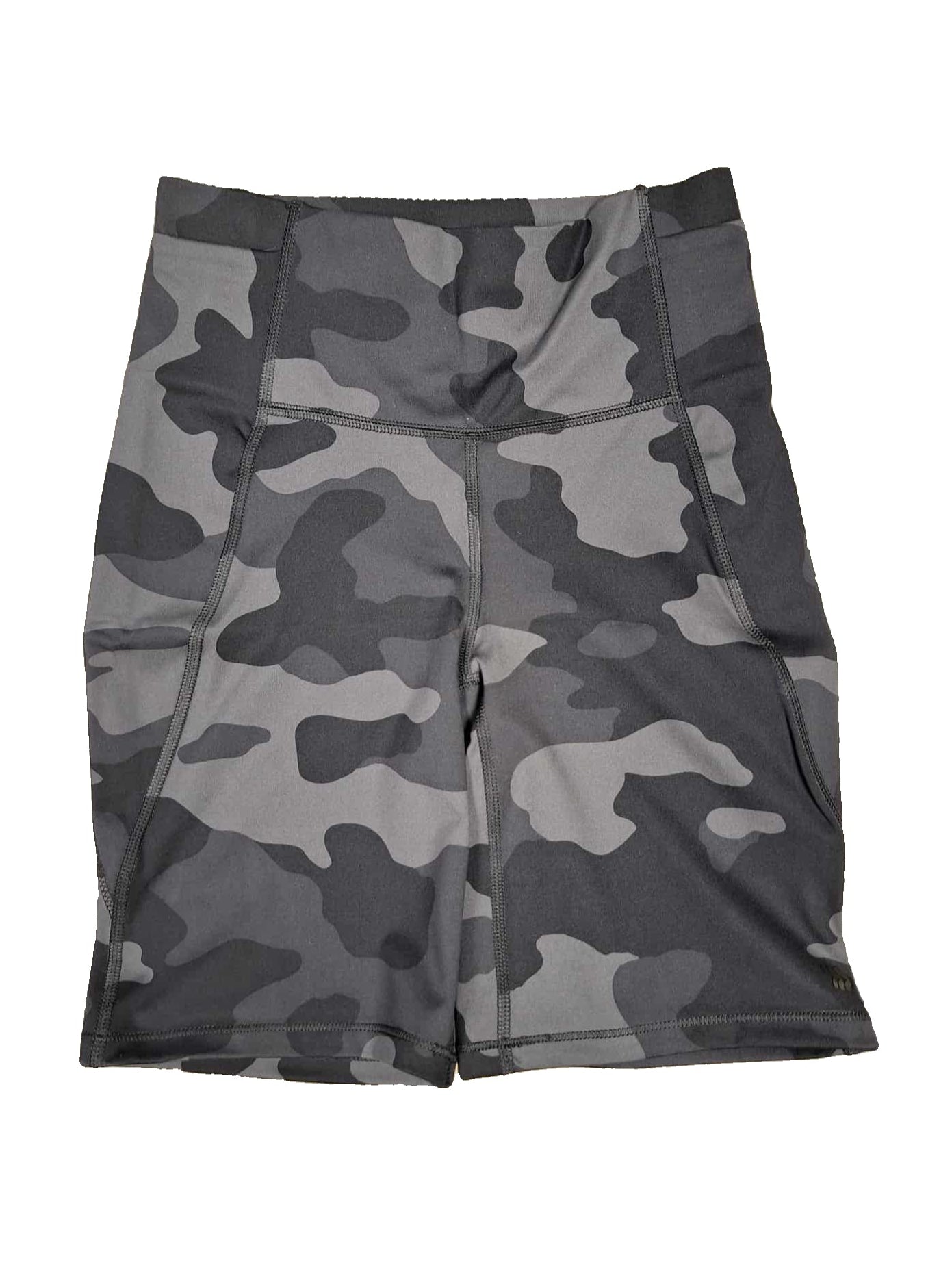 All in Motion Women's Brushed Sculpt Curvy Bike Shorts Black Camo NWT