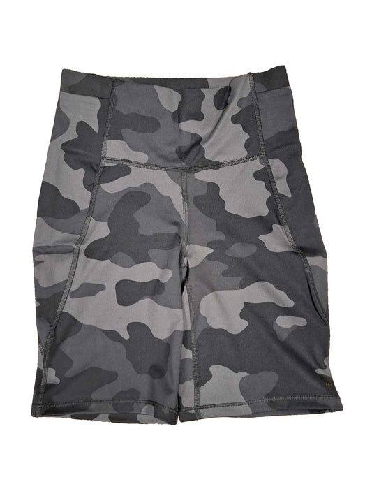 All in Motion Women's Brushed Sculpt Curvy Bike Shorts Black Camo NWT