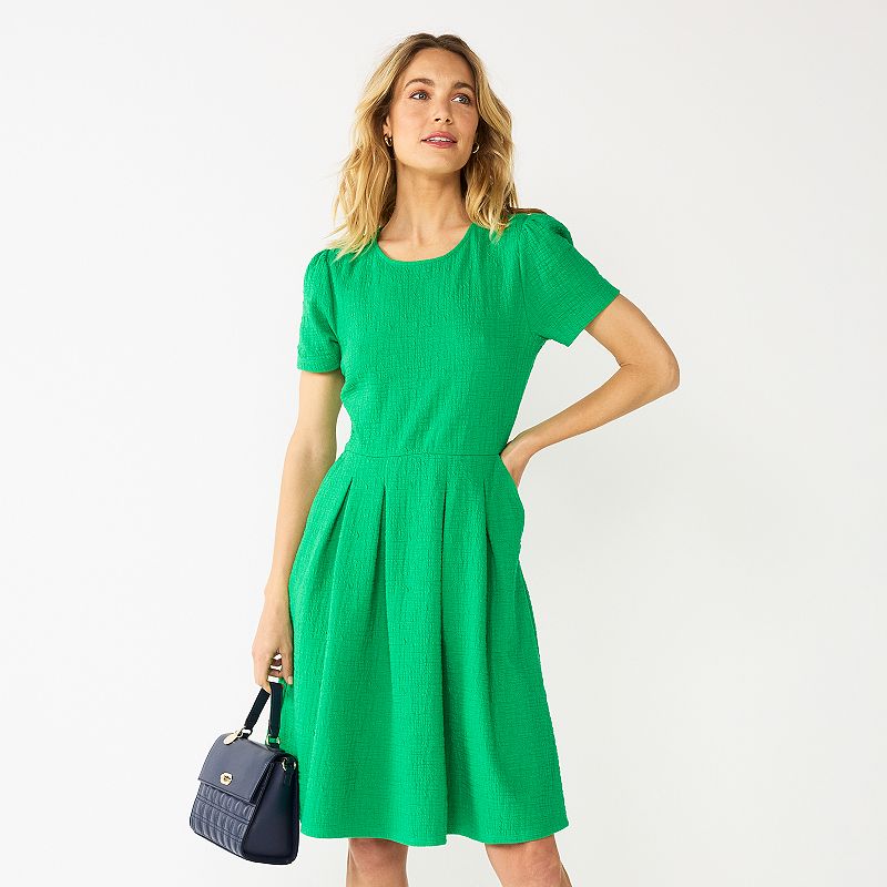 Draper James RSVP Women's Pleated T-Shirt Dress-NWT