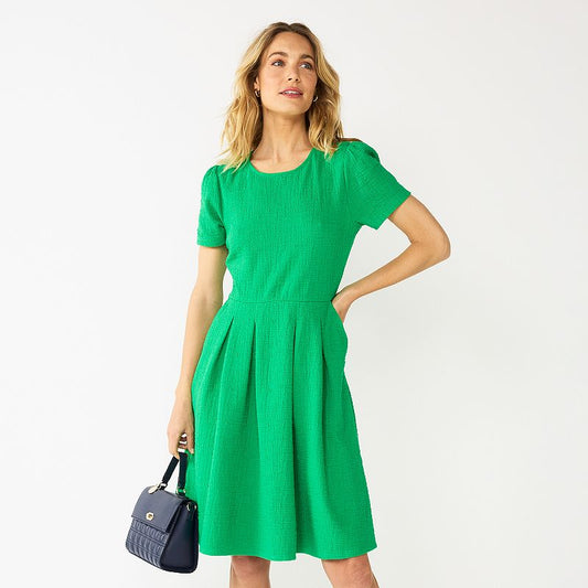 Draper James RSVP Women's Pleated T-Shirt Dress-NWT