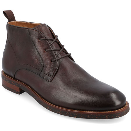 Men's Thomas & Vine Wilcox Leather Plain Toe Lace Up Chukka Boots - Brown - 11 - NIB