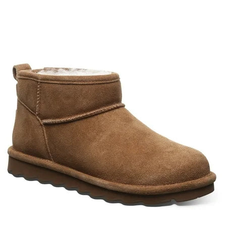 Women's Bearpaw Shorty Water Resistant Suede Booties - Hickory - 8 - NIB