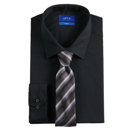 apt dress shirts Dark Gray Apt.9 Flannel Shirt (2010s) Ragstock