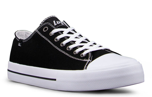 Men's Lugz Stagger Canvas Casual Sneakers - Black & White - 10 - NWT