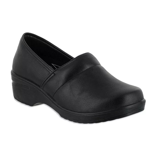 Women's Easy Works by Easy Street Lyndee Slip Resistant Work Shoes - Black 6.5W