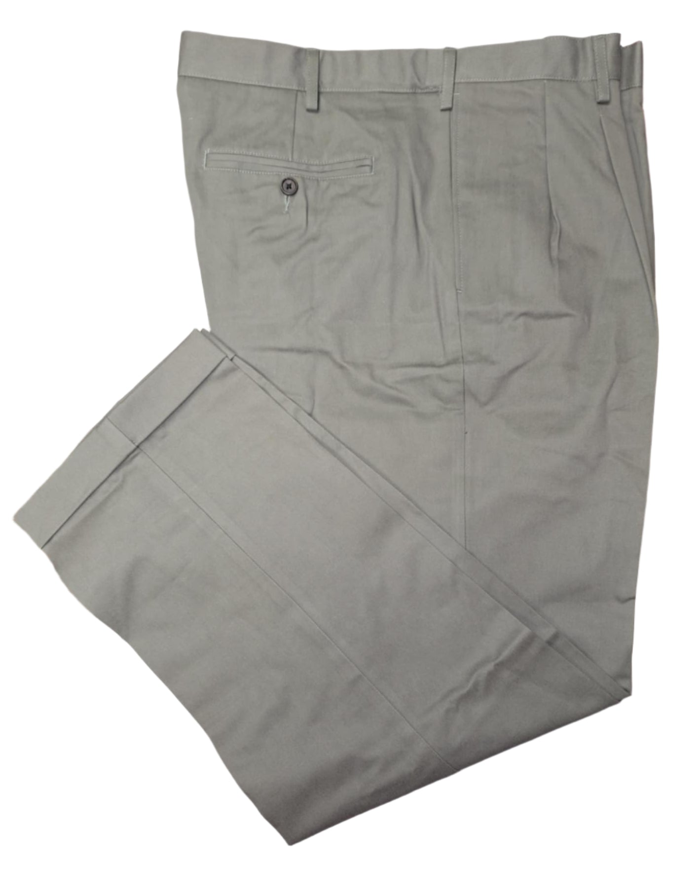 Men's Lands' End Comfort Waist Pleated No Iron Chino Pants 38x31 NWOT