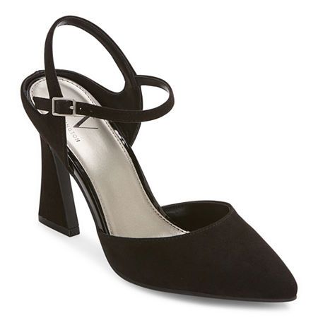 Women's Worthington Zeeland Ankle Strap Flared Heel Pumps - Black - 9 - NIB