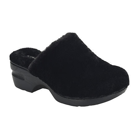 Women's B.O.C . Molly Faux Fur Cozy Mules - Black - 7 - NIB