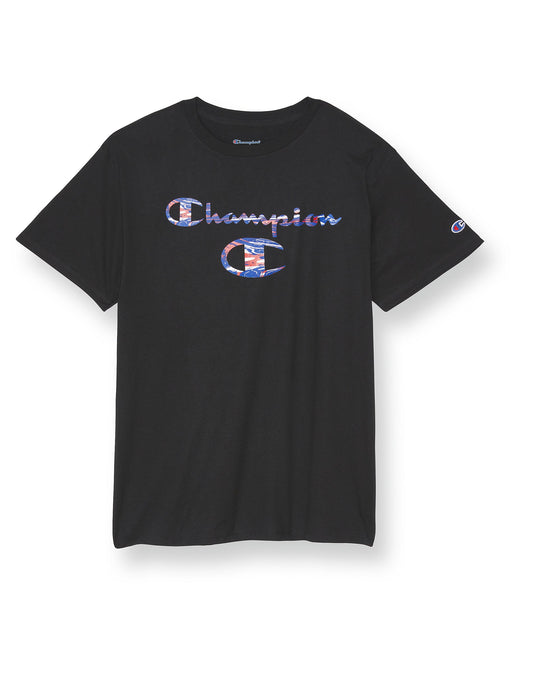 Champion Men's Classic Graphic Tee M Black NWT