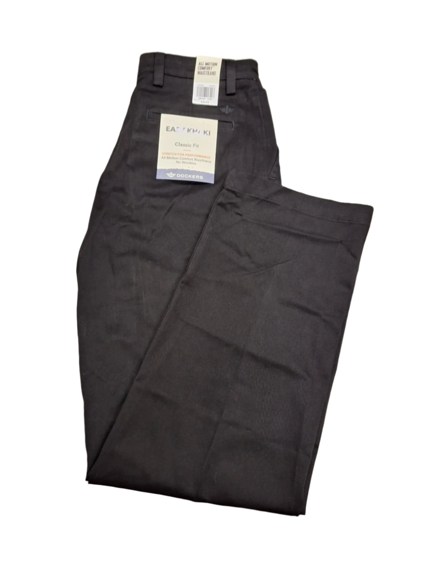 Dockers Men's Classic Fit Easy Khaki Pants 33x32 Black NWT