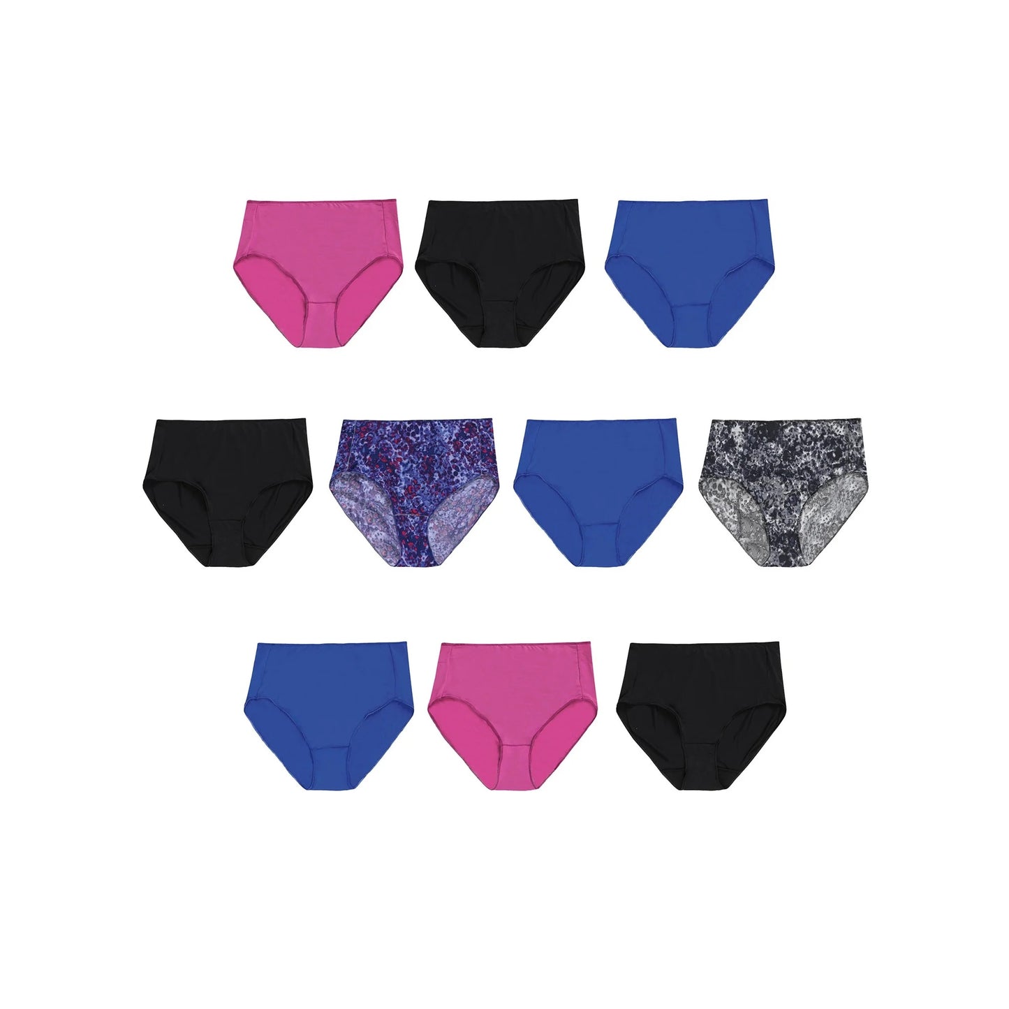 Hanes Women's Cool Comfort Microfiber Brief Underwear, 10-Pack-NWT
