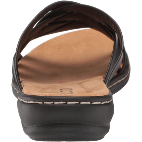 Women's Izod Slaight Faux Leather Strappy Sandals - Black - 9 - NIB