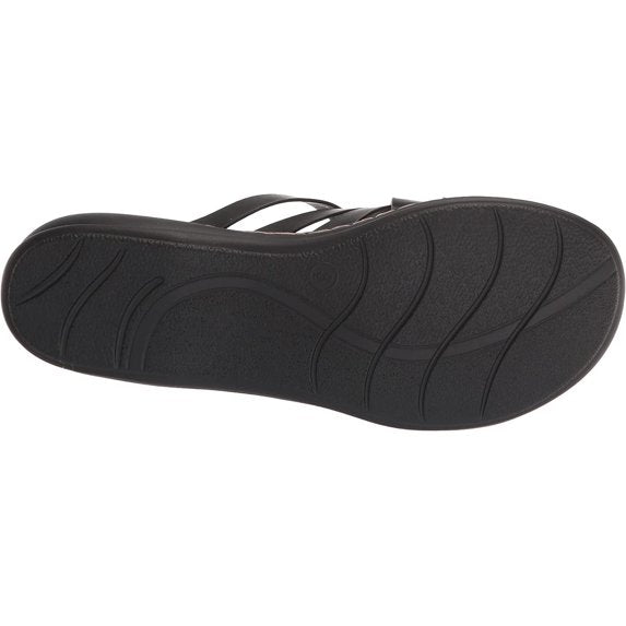 Women's Izod Slaight Faux Leather Strappy Sandals - Black - 9 - NIB