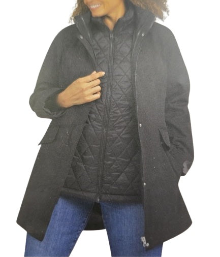 Lands' End Women's 3-in-1 Systems Jacket with Removable Puffer Vest-NWT