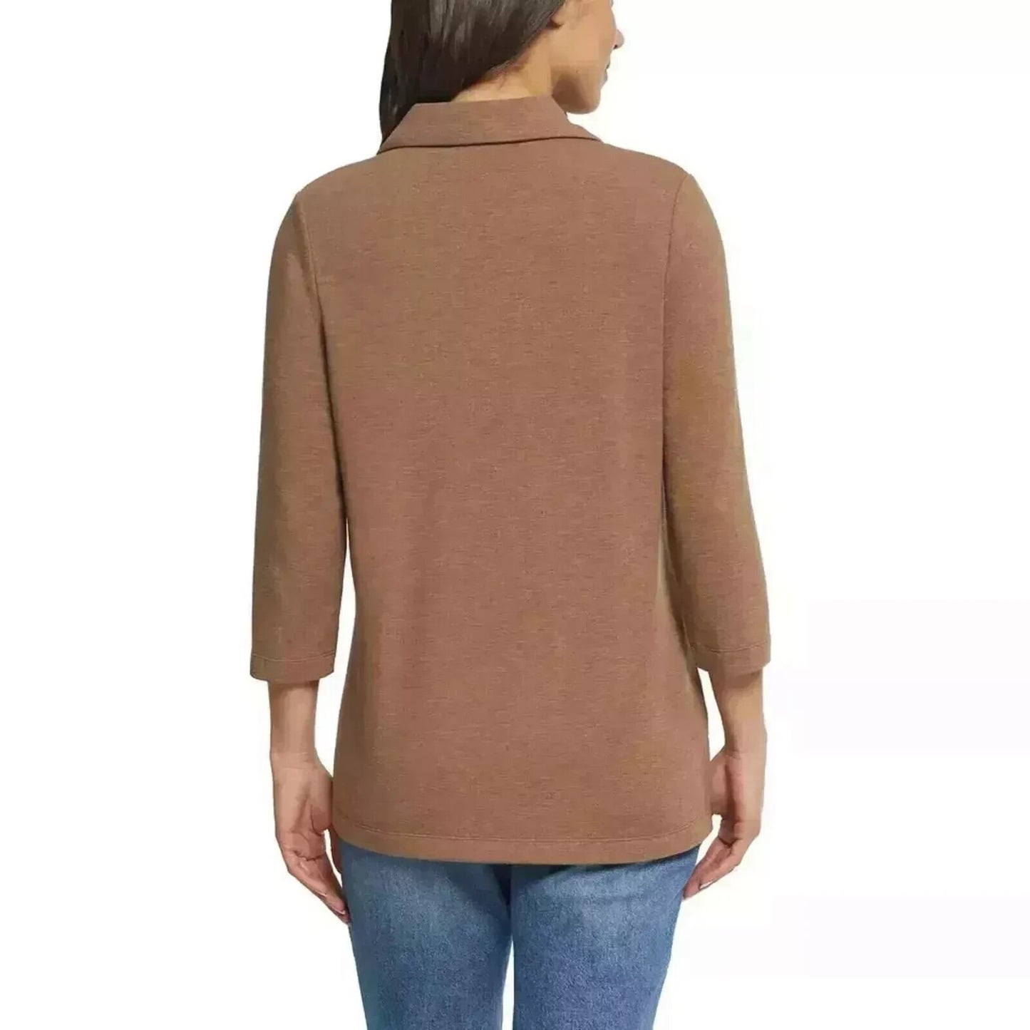 Matty M Women's Collared 3/4 Sleeve Top Small NWT