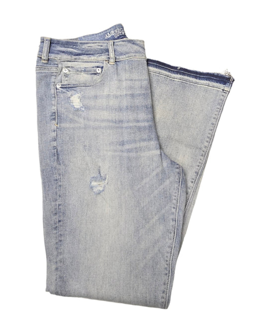 American Eagle Women's Artist Flare Hi-Rise-Pewter Blues-NWT