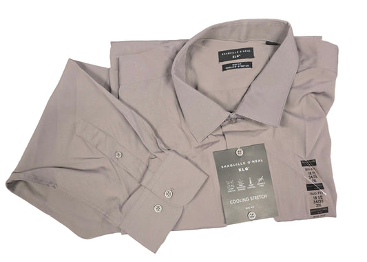 Shaquille O'Neal Men's Long Sleeve Big Fit Button Down Shirt-NWT