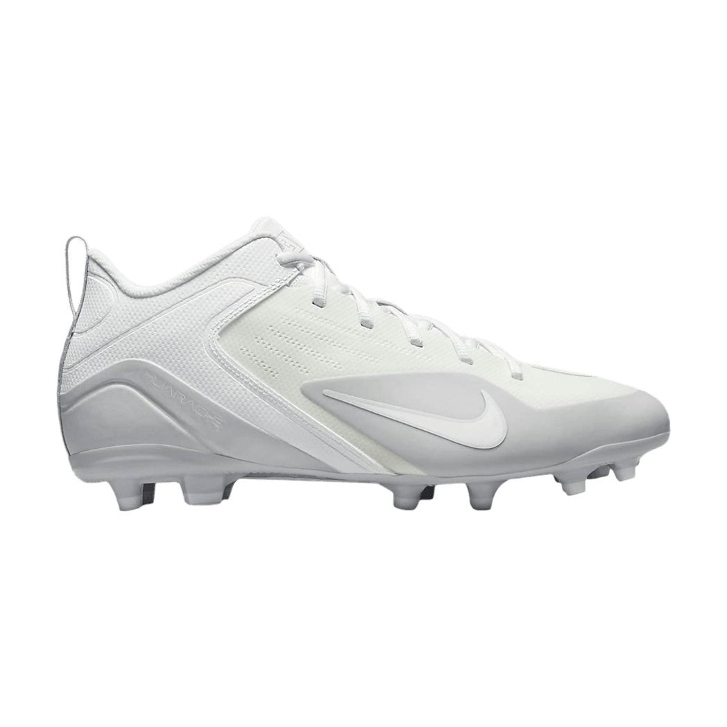 Men's Nike Alpha Huarache 8 Varsity Lacrosse Cleats-White/Pure Platinum-4.5-NWOB