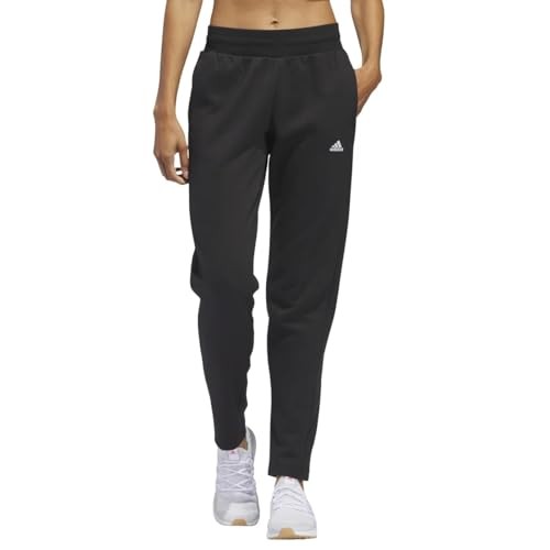 Adidas Women's Relaxed Fit Tapered Leg Fleece Pants XL Black NWT