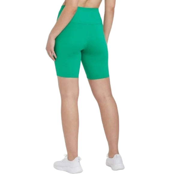 All in Motion Women's Brushed Sculpt Curvy Bike Shorts Vibrant Green NWT