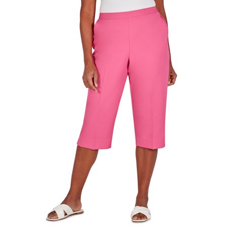 Alfred Dunner Women's Soft Fitted Capri 12 Flamingo NWT