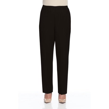 Alfred Dunner Women's Classic Pull On Pants 8 Black NWT