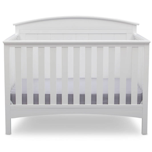 Delta Children Archer 4-in-1 Convertible Crib Bianca White. Open Box