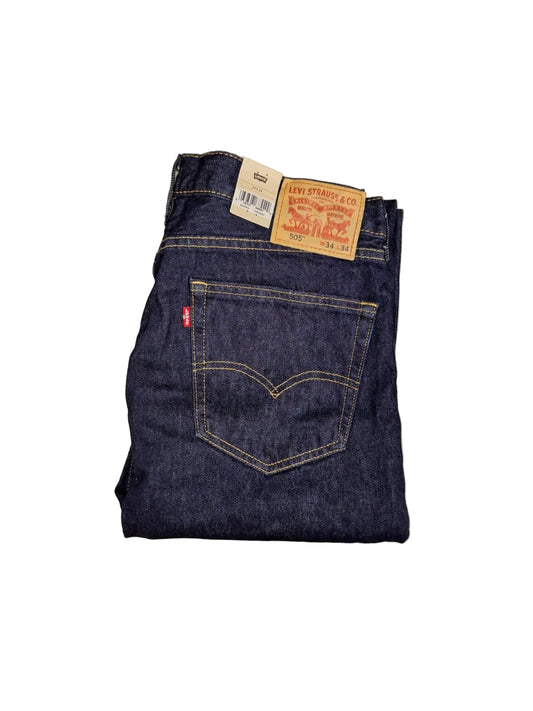 Men's Levi's 505 Regular Fit Jeans - Rinse - 34x34 - NWT
