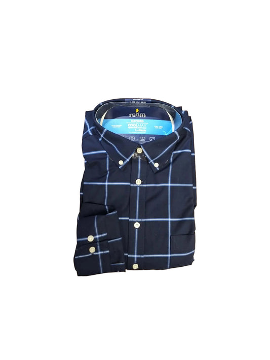 Stafford Men's All Season Regular Fit Oxford Dress Shirt 16-16.5 32-33 NWT